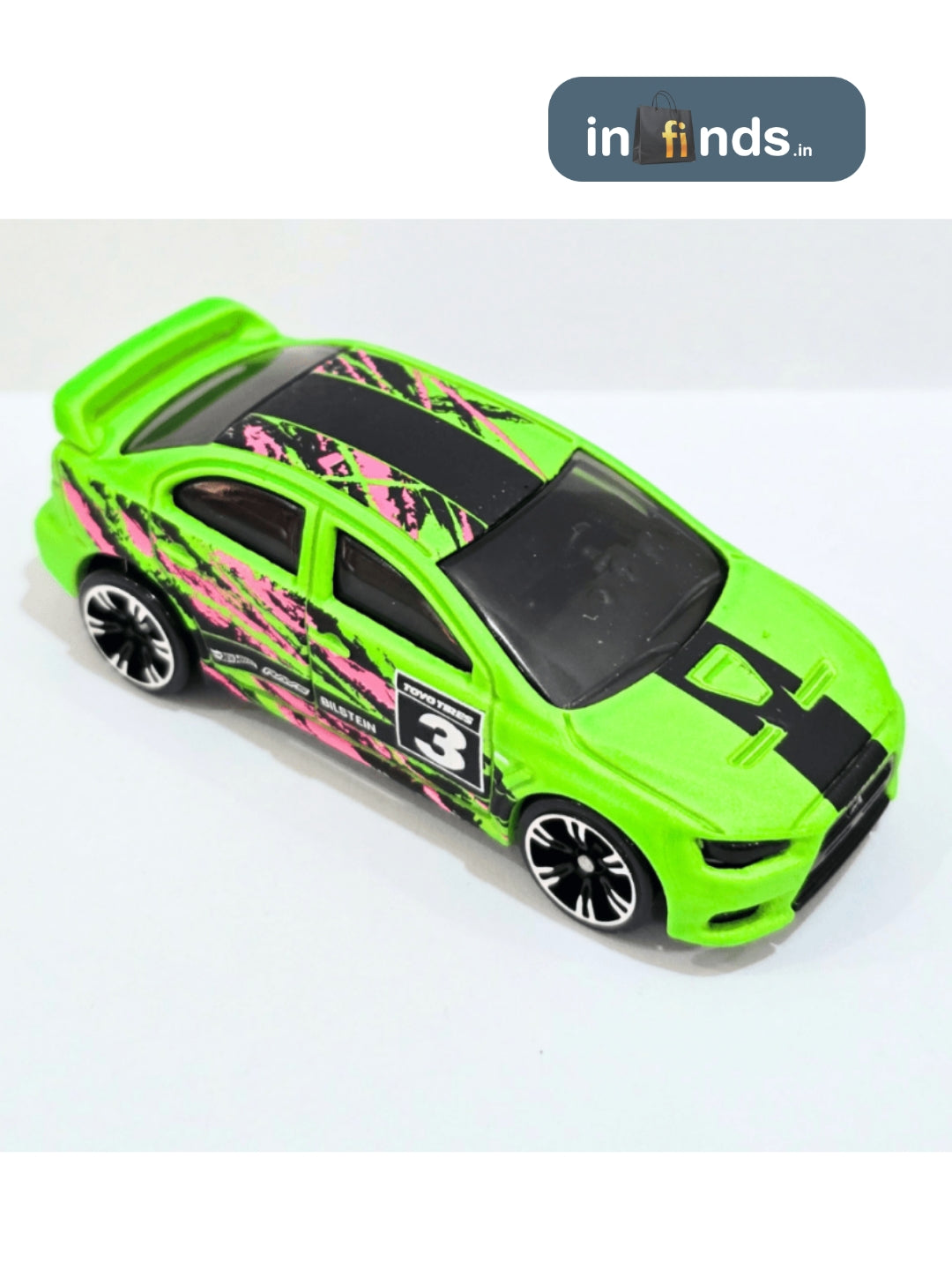 HOTWHEELS- NEON SPEEDERS MITSUBISHI LANCER EVOLUTION 2008